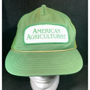 American Agriculturist No Problem Snap Back Trucker Hat With Rope ***READ***